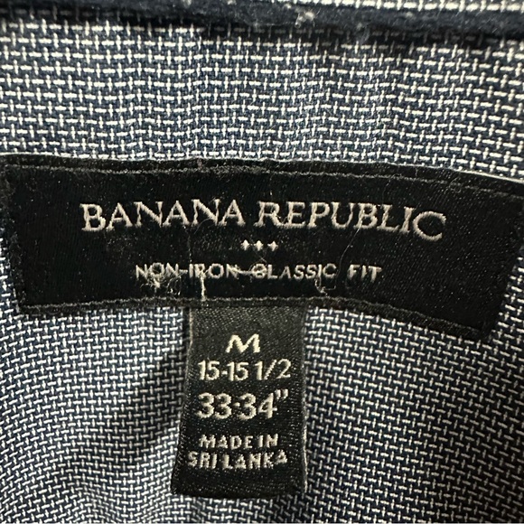 Banana Republic Classic Fit Long Sleeve Button Up Non Iron Shirt Mens Medium - Picture 5 of 7